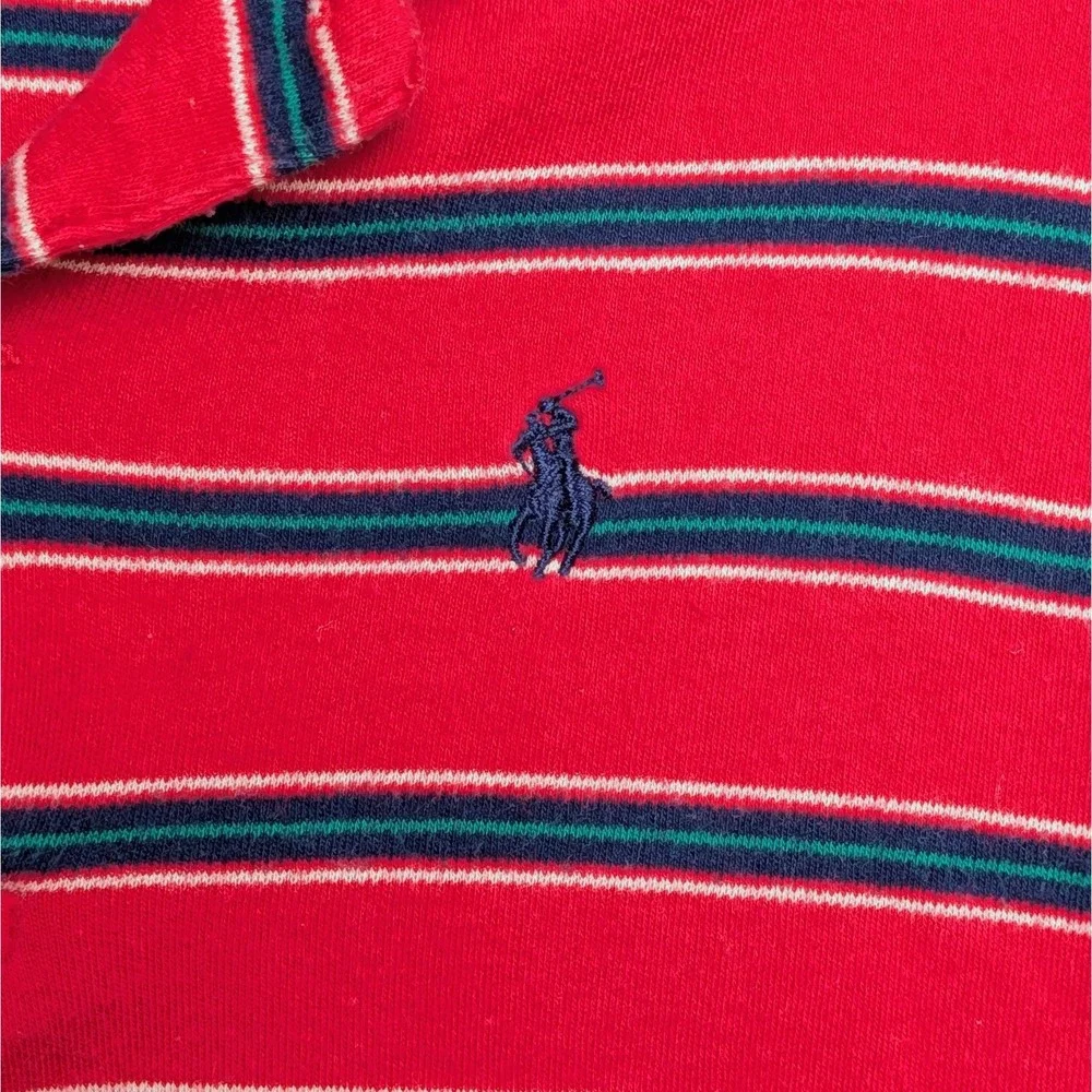 VTG Polo Ralph Lauren 80s USA Striped‎ Cotton Polo Shirt Boys Size 5